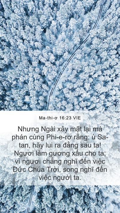 Ma-thi-ơ 16:23 VIE Bible Verse Image