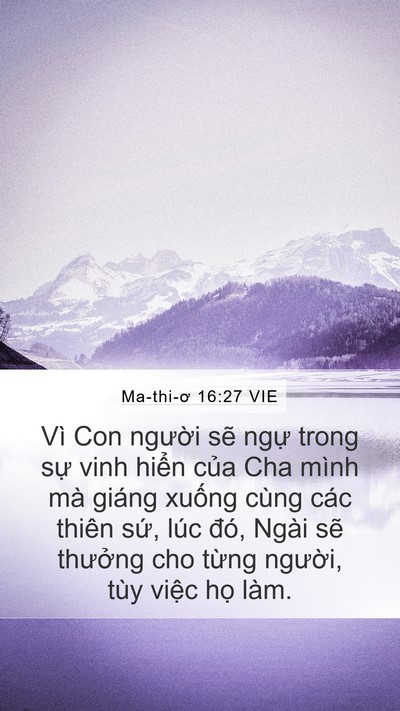 Ma-thi-ơ 16:27 VIE Bible Verse Image