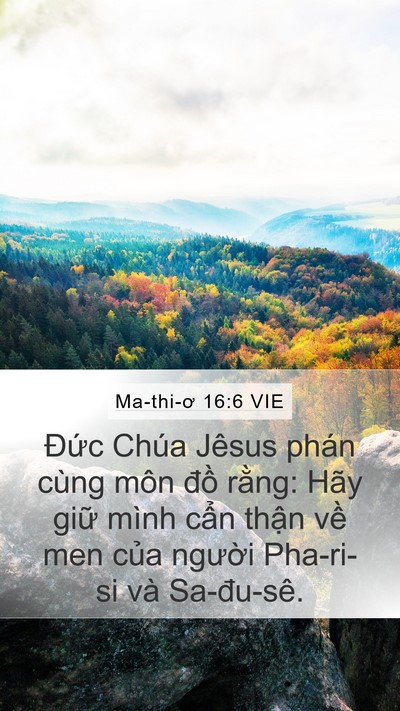 Ma-thi-ơ 16:6 VIE Bible Verse Image
