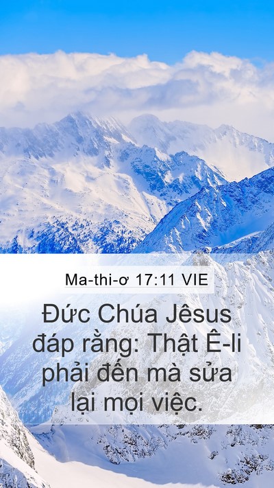 Ma-thi-ơ 17:11 VIE Bible Verse Image