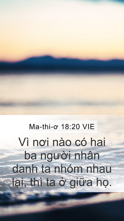 Ma-thi-ơ 18:20 VIE Bible Verse Image