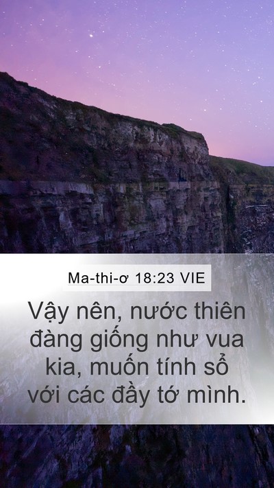 Ma-thi-ơ 18:23 VIE Bible Verse Image