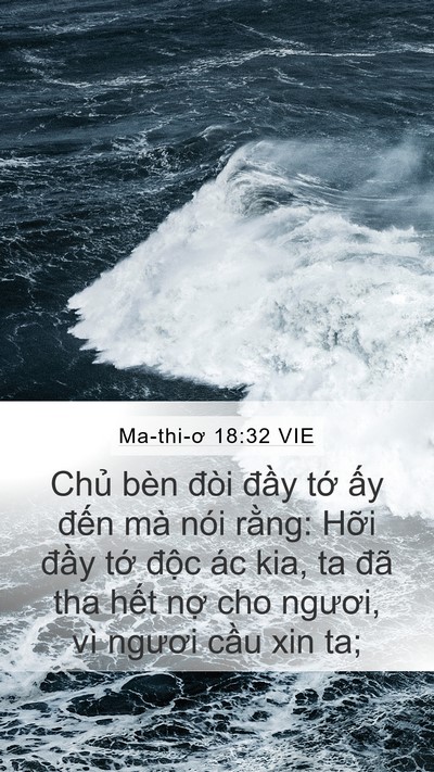 Ma-thi-ơ 18:32 VIE Bible Verse Image