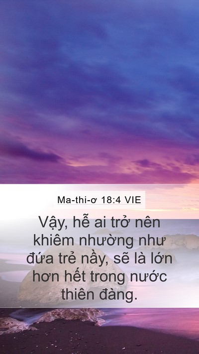 Ma-thi-ơ 18:4 VIE Bible Verse Image