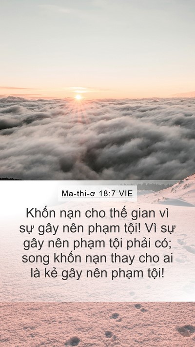 Ma-thi-ơ 18:7 VIE Bible Verse Image