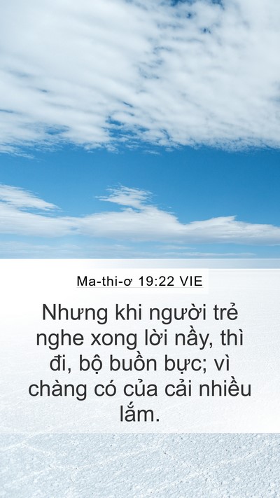 Ma-thi-ơ 19:22 VIE Bible Verse Image