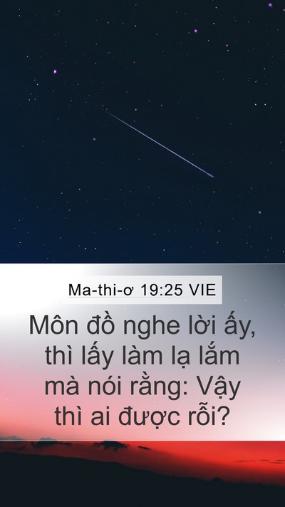 Ma-thi-ơ 19:25 VIE Bible Verse Image