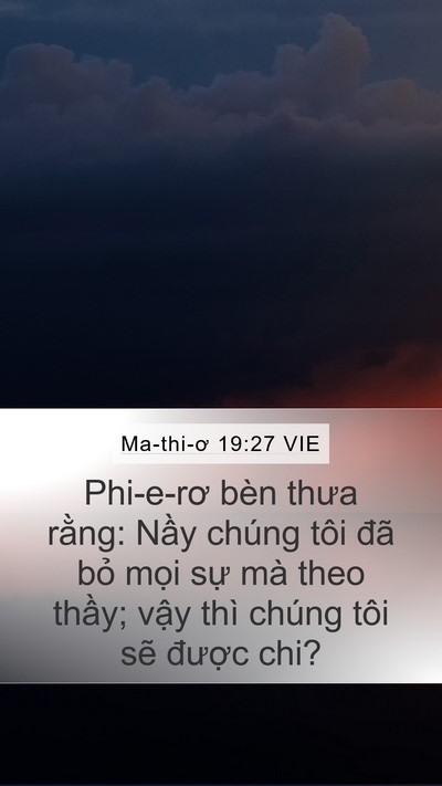 Ma-thi-ơ 19:27 VIE Bible Verse Image