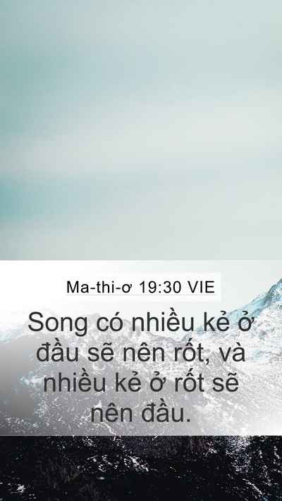 Ma-thi-ơ 19:30 VIE Bible Verse Image