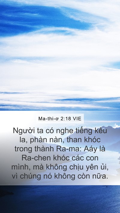 Ma-thi-ơ 2:18 VIE Bible Verse Image