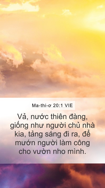 Ma-thi-ơ 20:1 VIE Bible Verse Image