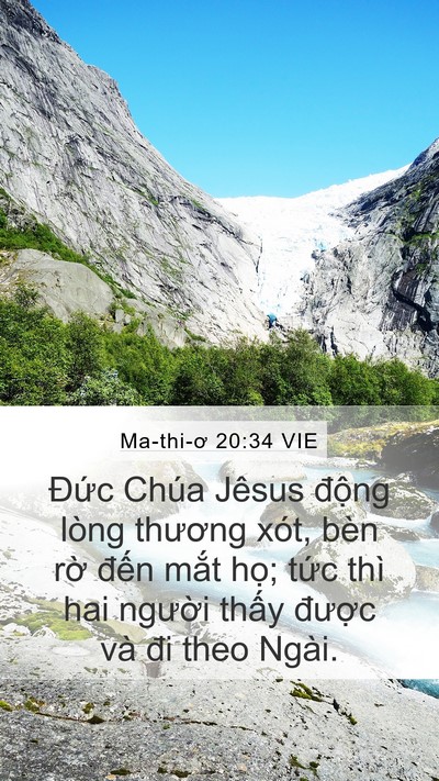 Ma-thi-ơ 20:34 VIE Bible Verse Image