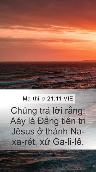 Ma-thi-ơ 21:11 VIE Bible Verse Image