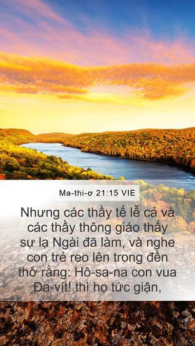 Ma-thi-ơ 21:15 VIE Bible Verse Image