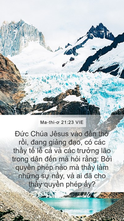 Ma-thi-ơ 21:23 VIE Bible Verse Image