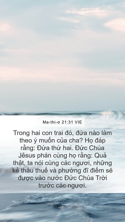 Ma-thi-ơ 21:31 VIE Bible Verse Image