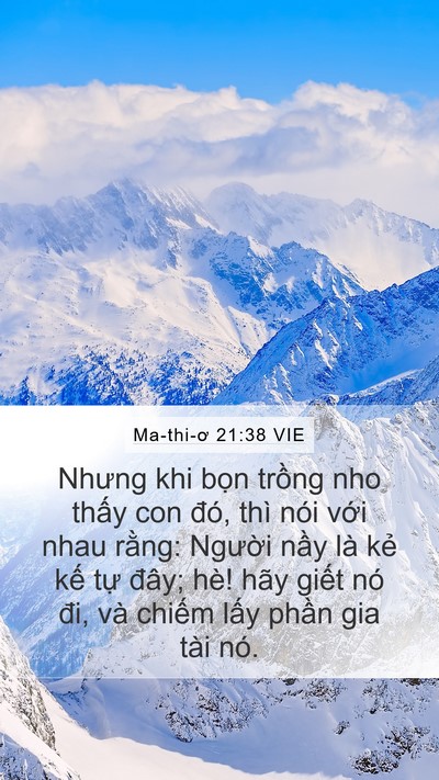 Ma-thi-ơ 21:38 VIE Bible Verse Image