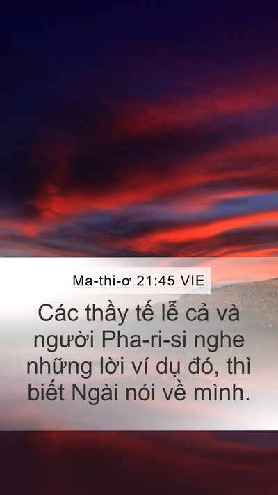 Ma-thi-ơ 21:45 VIE Bible Verse Image