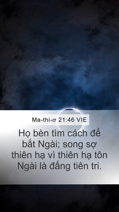 Ma-thi-ơ 21:46 VIE Bible Verse Image