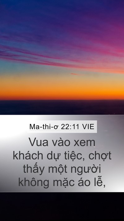Ma-thi-ơ 22:11 VIE Mobile Phone Wallpaper - Vua vào xem khách dự tiệc, chợt thấy - Mobile Bible Verse Wallpaper