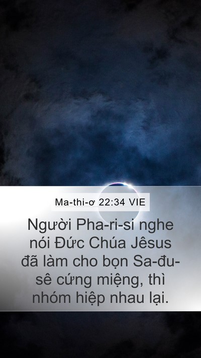 Ma-thi-ơ 22:34 VIE Bible Verse Image