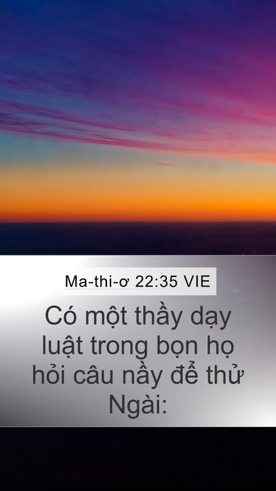 Ma-thi-ơ 22:35 VIE Bible Verse Image