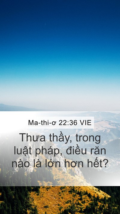 Ma-thi-ơ 22:36 VIE Bible Verse Image