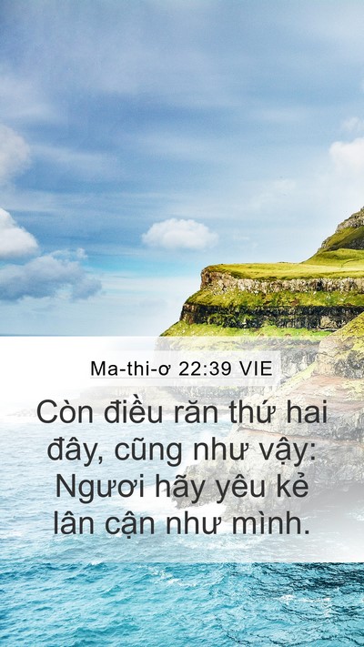 Ma-thi-ơ 22:39 VIE Bible Verse Image
