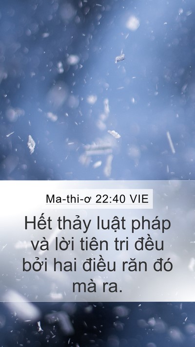 Ma-thi-ơ 22:40 VIE Mobile Phone Wallpaper - Hết thảy luật pháp và lời tiên tri - Mobile Bible Verse Wallpaper