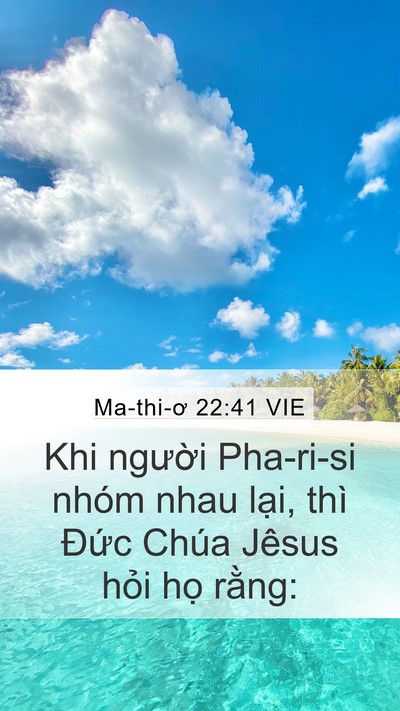 Ma-thi-ơ 22:41 VIE Bible Verse Image