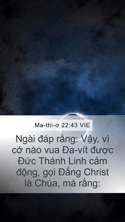 Ma-thi-ơ 22:43 VIE Bible Verse Image