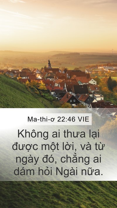 Ma-thi-ơ 22:46 VIE Bible Verse Image