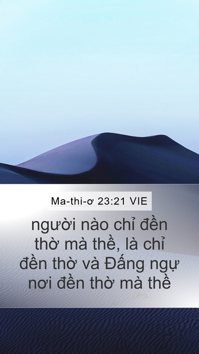 Ma-thi-ơ 23:21 VIE Bible Verse Image