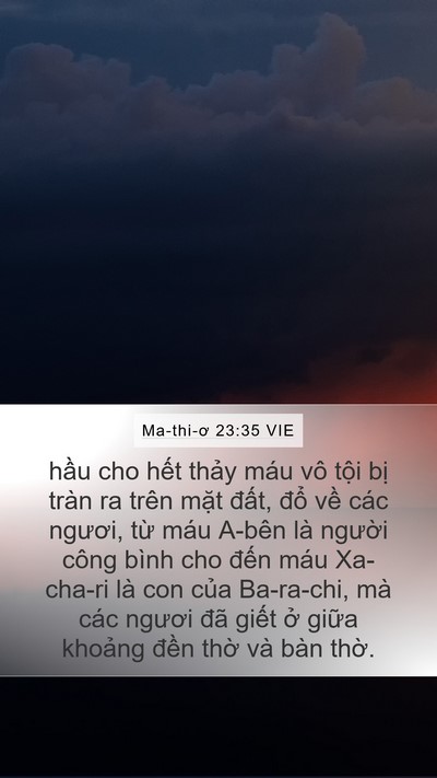 Ma-thi-ơ 23:35 VIE Bible Verse Image
