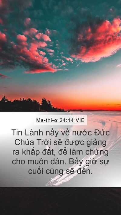 Ma-thi-ơ 24:14 VIE Bible Verse Image