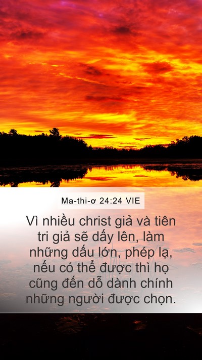 Ma-thi-ơ 24:24 VIE Bible Verse Image