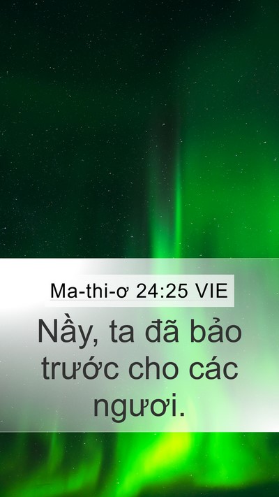 Ma-thi-ơ 24:25 VIE Bible Verse Image