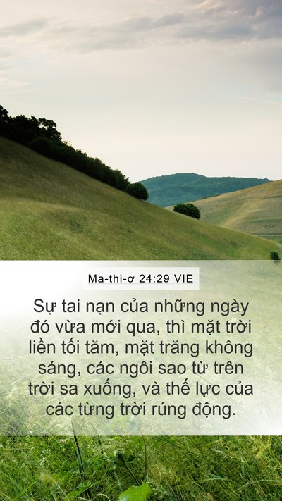 Ma-thi-ơ 24:29 VIE Bible Verse Image