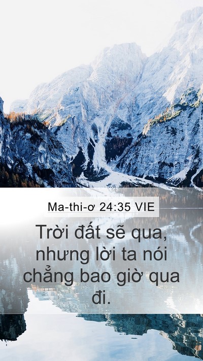 Ma-thi-ơ 24:35 VIE Bible Verse Image
