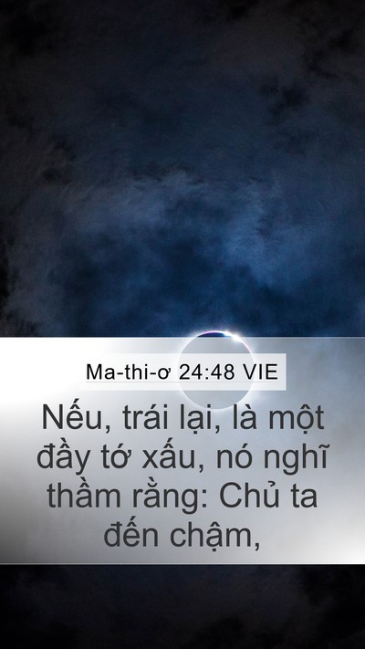 Ma-thi-ơ 24:48 VIE Bible Verse Image