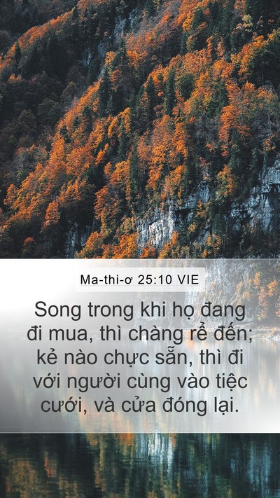 Ma-thi-ơ 25:10 VIE Bible Verse Image