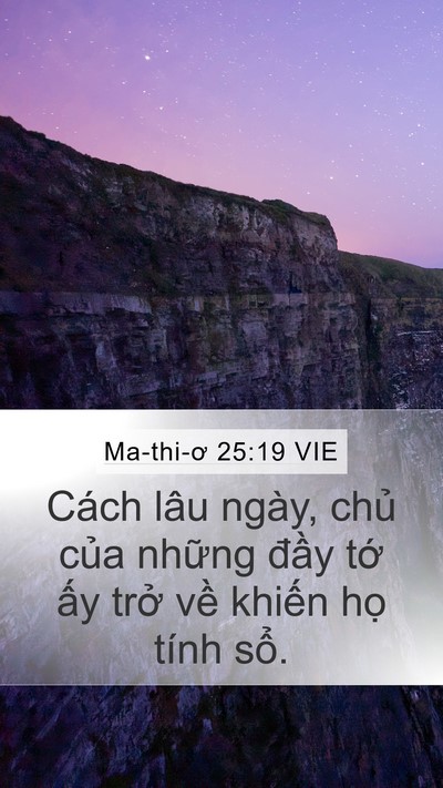 Ma-thi-ơ 25:19 VIE Bible Verse Image