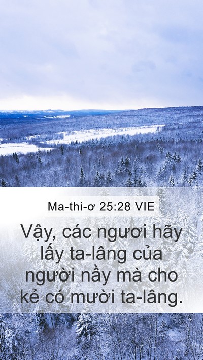 Ma-thi-ơ 25:28 VIE Bible Verse Image