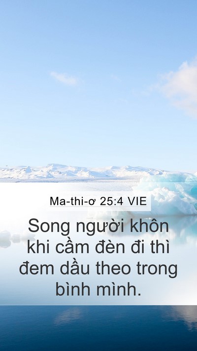 Ma-thi-ơ 25:4 VIE Mobile Phone Wallpaper - Song người khôn khi cầm đèn đi thì đem - Mobile Bible Verse Wallpaper