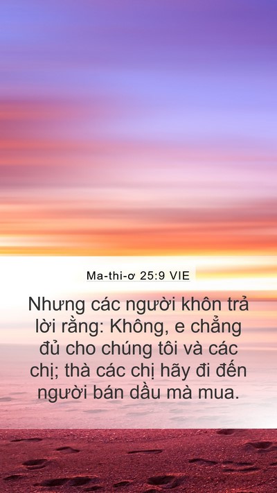 Ma-thi-ơ 25:9 VIE Bible Verse Image