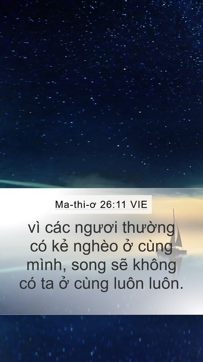 Ma-thi-ơ 26:11 VIE Bible Verse Image