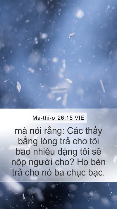 Ma-thi-ơ 26:15 VIE Bible Verse Image