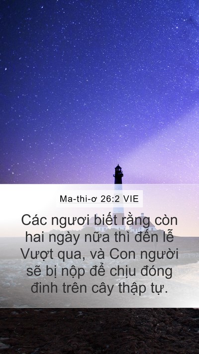 Ma-thi-ơ 26:2 VIE Bible Verse Image