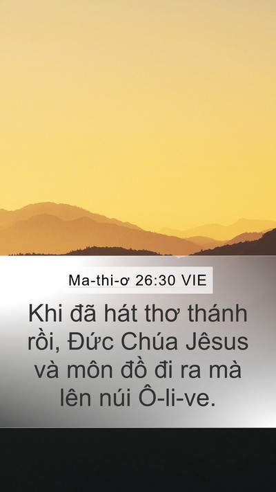 Ma-thi-ơ 26:30 VIE Bible Verse Image