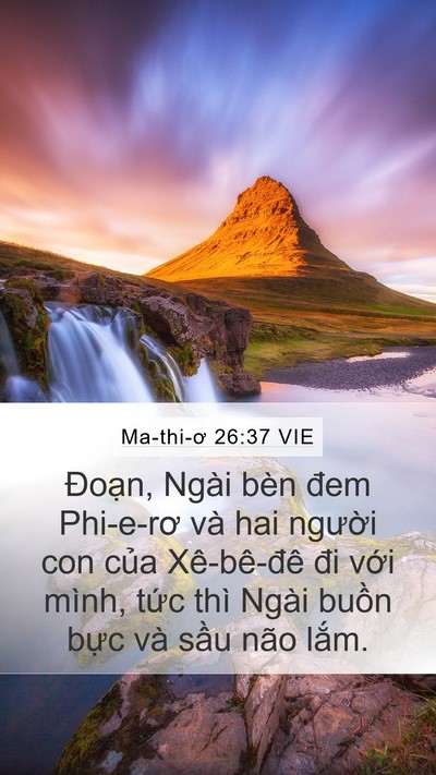 Ma-thi-ơ 26:37 VIE Bible Verse Image